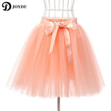 JOYDU Best Quality 7 Layers Dance Tulle Skirt American Apparel Tutu Skirts Womens Petticoat Elastic Belt 2017 faldas saia jupe
