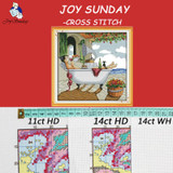 JOY SUNDAY,Needlework,DIY DMC Cross stitch,Sets For Embroidery kit Leisure and entertainment home decoration Counted Cross