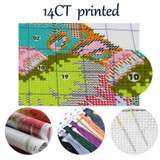 JOY SUNDAY,Needlework,DIY DMC Cross stitch,Sets For Embroidery kit Flying baby home decoration Counted Cross stitching