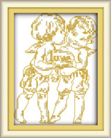 Joy sunday Lovely angel cross stitch pattern kits handcraft make embroidery with chart