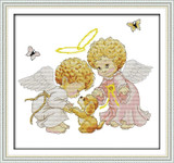 Joy sunday Lovely angel cross stitch pattern kits handcraft make embroidery with chart