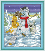 Joy Sunday Christmas series Canvas DMC Counted Chinese Cross Stitch Kits printed Cross-stitch set Embroidery Needlework