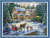 Joy Sunday Christmas series Canvas DMC Counted Chinese Cross Stitch Kits printed Cross-stitch set Embroidery Needlework