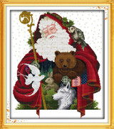 Joy Sunday Christmas series Canvas DMC Counted Chinese Cross Stitch Kits printed Cross-stitch set Embroidery Needlework