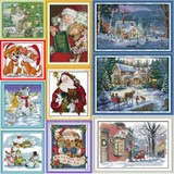 Joy Sunday Christmas series Canvas DMC Counted Chinese Cross Stitch Kits printed Cross-stitch set Embroidery Needlework