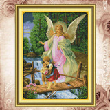 Joy Sunday Counted cross stitch kits Angel convoy(1)DMC14CT11CTcottonfabric restaurant hotel homedeco painting factory wholesale