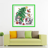 Joy sunday cartoon style Christmas gift cross stitch set needlepoint patterns forpatchwork accessories tools