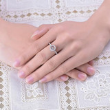JOWISDOM Hot Sale Rings with Dancing Natural Topaz Stone Rings for Women Topaz Jewelry 925 Sterling Silver Wholesale Price