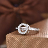 JOWISDOM Hot Sale Rings with Dancing Natural Topaz Stone Rings for Women Topaz Jewelry 925 Sterling Silver Wholesale Price