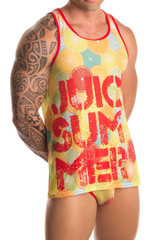Jor Printed Orange Tank Top