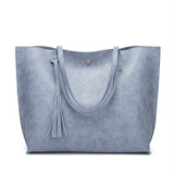 JOOZ Luxury Soft Leather Women Shoulder Bag Fashion Brand Tassel Women's Leather Handbags High Quality Designer big Women Bag
