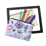 Jom Tokoy Simple Square Cosmetic Bags 3D Cartoon Printed Makeup Polyester Travell