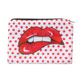Jom Tokoy Red lip 3D Printing women cosmetic bags neceser makeup bag bolsos mujer de marca famosa 2017 necessaire toiletry bag