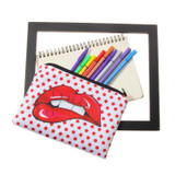 Jom Tokoy Red lip 3D Printing women cosmetic bags neceser makeup bag bolsos mujer de marca famosa 2017 necessaire toiletry bag