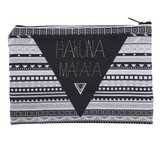 Jom Tokoy 3D Printing HakunaMatata Simple Cosmetic Bags Polyester Black and white geometry for Women Travelling