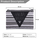 Jom Tokoy 3D Printing HakunaMatata Simple Cosmetic Bags Polyester Black and white geometry for Women Travelling