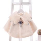 New Baby Girls coat faux fur Ponchos And Capes Outerwear Winter Autumn 6M-2 old size Clothes 7BT024