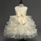 New Baby Girl Dress 2017 Summer Party dress Sleeveless Bow Girls Tutu Dress Princess Chiffon Toddler Lace Flower Clothes Vestido