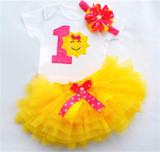 New Baby Girl Clothing Summer Sequin Bow Tutu Newborn Dress (Tops+Headband+Dress) 3pcs Clothes Bebe First Birthday Elsa Costumes