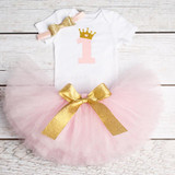 New Baby Girl Clothing Summer Sequin Bow Tutu Newborn Dress (Tops+Headband+Dress) 3pcs Clothes Bebe First Birthday Elsa Costumes