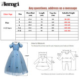 New Baby Girl Anna Elsa Dress High-Grade Sequined Princess Cinderella Fancy kids clothes For Party Costume Snow Queen Cosplay
