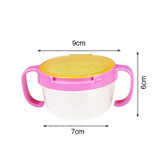 NEW Baby Feeding Double Handle Biscuits Snack Bowl Spill Proof Cup Bowls Accesories