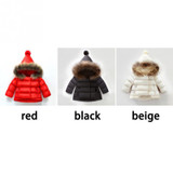 New baby boys and girls kids cotton hooded coat plus velvet thick warm winter snowsuits