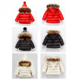 New baby boys and girls kids cotton hooded coat plus velvet thick warm winter snowsuits