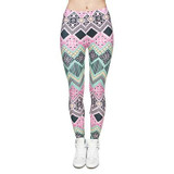 New Aztec Print Gothic Stretchy Leggings Women Adventure Time Workout Jeggings Female Fitness Leggings Casual Floral Tayt Pants