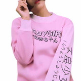 New Autumn Women Hoodies Japanese BABY GIRL Print Harajuku Sweatshirt Casual Women Tops Shirts Loose Casual Hoodie Kawaii