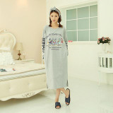 New Autumn Women Cotton Nightgowns Home Dress Cartoon Sleepwear Nightdress Sleepshirts for girls women Plus Size 2XL