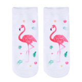 New 3D Print Casual Polyester Socks Flamingo Women Durable Socks Cute Low Cut Ankle Sock Cartoons Casual Type Teenager Socks