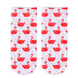 New 3D Print Casual Polyester Socks Flamingo Women Durable Socks Cute Low Cut Ankle Sock Cartoons Casual Type Teenager Socks