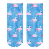 New 3D Print Casual Polyester Socks Flamingo Women Durable Socks Cute Low Cut Ankle Sock Cartoons Casual Type Teenager Socks