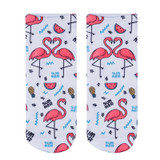New 3D Print Casual Polyester Socks Flamingo Women Durable Socks Cute Low Cut Ankle Sock Cartoons Casual Type Teenager Socks