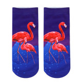 New 3D Print Casual Polyester Socks Flamingo Women Durable Socks Cute Low Cut Ankle Sock Cartoons Casual Type Teenager Socks