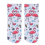 New 3D Print Casual Polyester Socks Flamingo Women Durable Socks Cute Low Cut Ankle Sock Cartoons Casual Type Teenager Socks