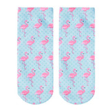New 3D Print Casual Polyester Socks Flamingo Women Durable Socks Cute Low Cut Ankle Sock Cartoons Casual Type Teenager Socks