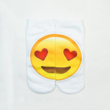 New 3D Emoji Socks Women Fashion Single Side Printing Men women Cotton Socks Unisex Socks Pattern Funny Low Ankle Socks