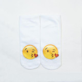 New 3D Emoji Socks Women Fashion Single Side Printing Men women Cotton Socks Unisex Socks Pattern Funny Low Ankle Socks
