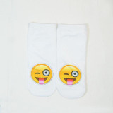 New 3D Emoji Socks Women Fashion Single Side Printing Men women Cotton Socks Unisex Socks Pattern Funny Low Ankle Socks
