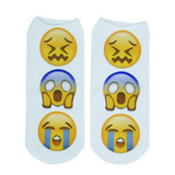New 3D Emoji Socks Women Fashion Single Side Printing Men women Cotton Socks Unisex Socks Pattern Funny Low Ankle Socks