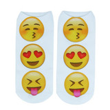 New 3D Emoji Socks Women Fashion Single Side Printing Men women Cotton Socks Unisex Socks Pattern Funny Low Ankle Socks