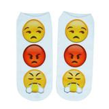 New 3D Emoji Socks Women Fashion Single Side Printing Men women Cotton Socks Unisex Socks Pattern Funny Low Ankle Socks
