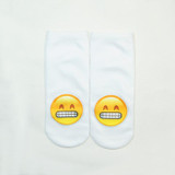 New 3D Emoji Socks Women Fashion Single Side Printing Men women Cotton Socks Unisex Socks Pattern Funny Low Ankle Socks