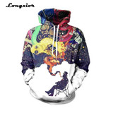 New 3D Hoodie Novelty Painter Creative Sweatshirts Spring/Autumn Casual Tops Print Funny Smoking mens hoodies and sweatshirt M57