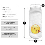New 3D Emoji Socks Women Fashion Single Side Printing Men Cotton Socks Unisex Socks Pattern Meias Feminina Funny Low Ankle Socks