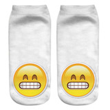 New 3D Emoji Socks Women Fashion Single Side Printing Men Cotton Socks Unisex Socks Pattern Meias Feminina Funny Low Ankle Socks