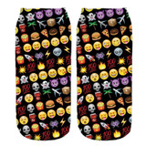 New 3D Emoji Socks Women Fashion Single Side Printing Men Cotton Socks Unisex Socks Pattern Meias Feminina Funny Low Ankle Socks