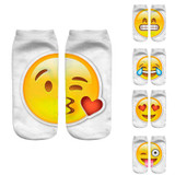 New 3D Emoji Socks Women Fashion Single Side Printing Men Cotton Socks Unisex Socks Pattern Meias Feminina Funny Low Ankle Socks